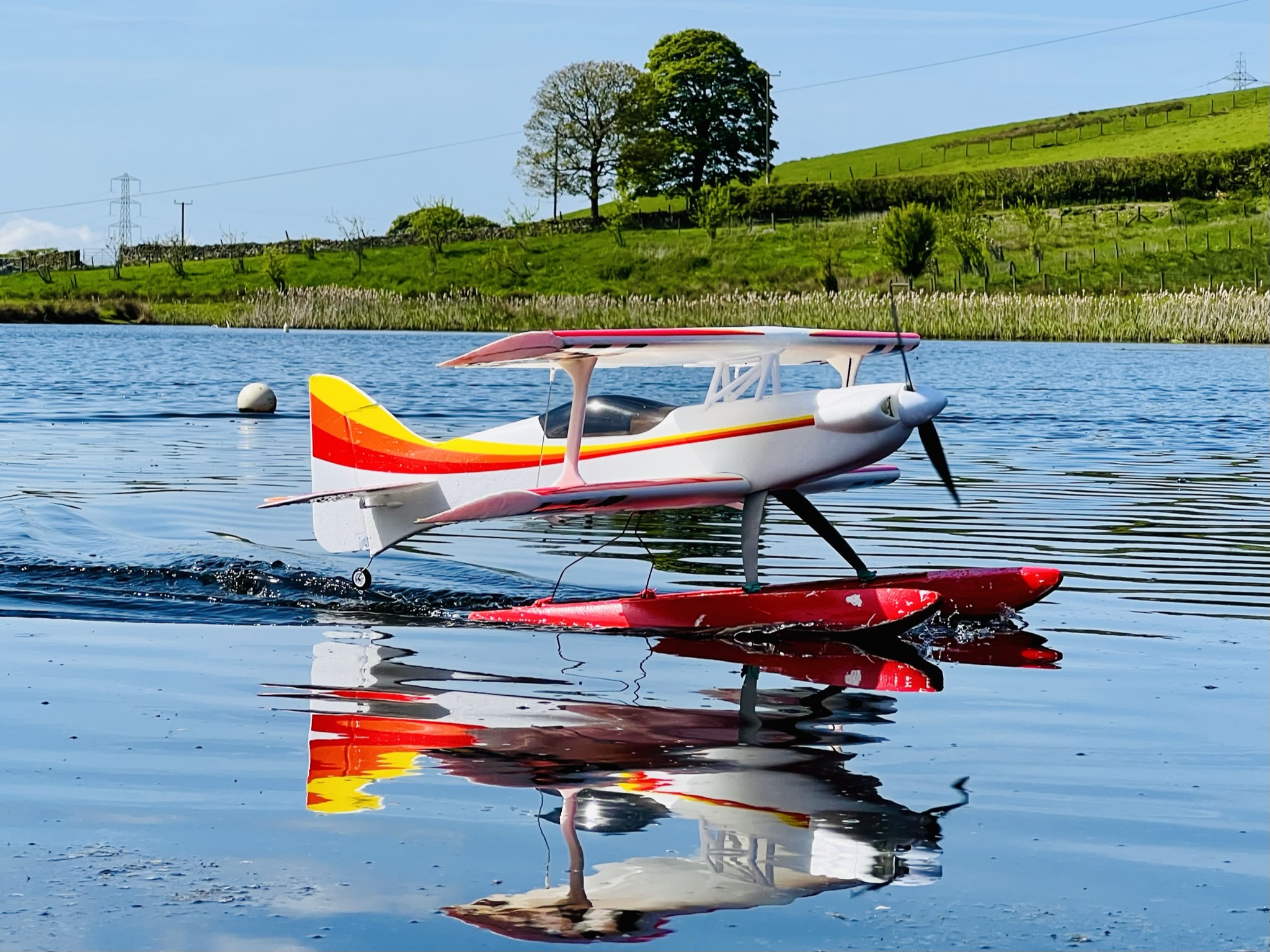 Club members at the lake